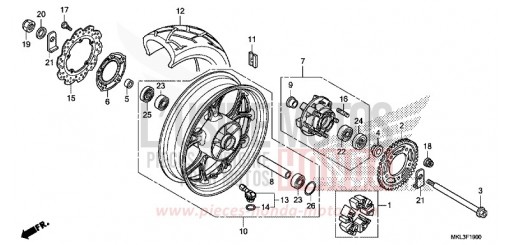 ROUE ARRIERE NC750XDL de 2020